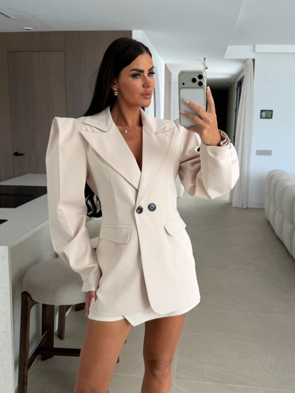 Blazer Silvella with viscose light beige