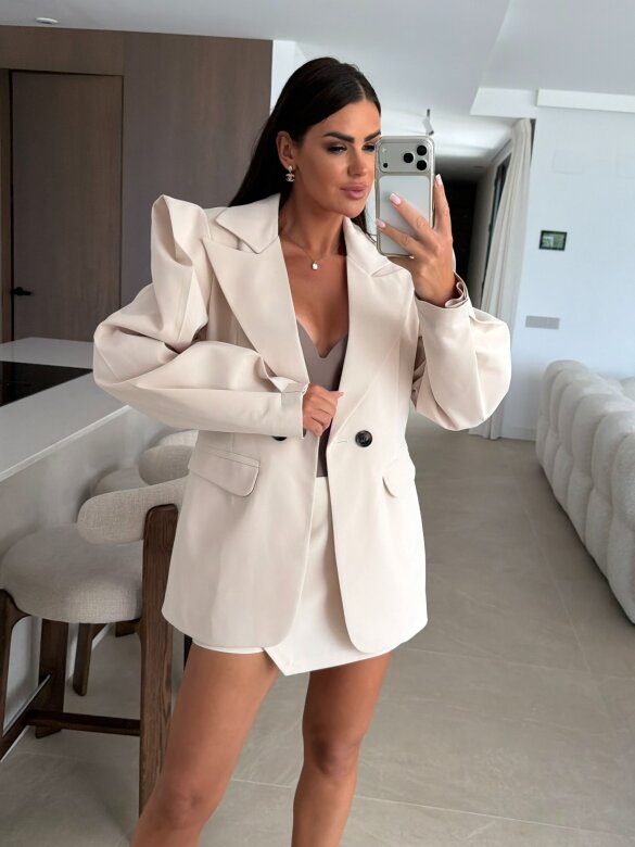Blazer Silvella with viscose light beige
