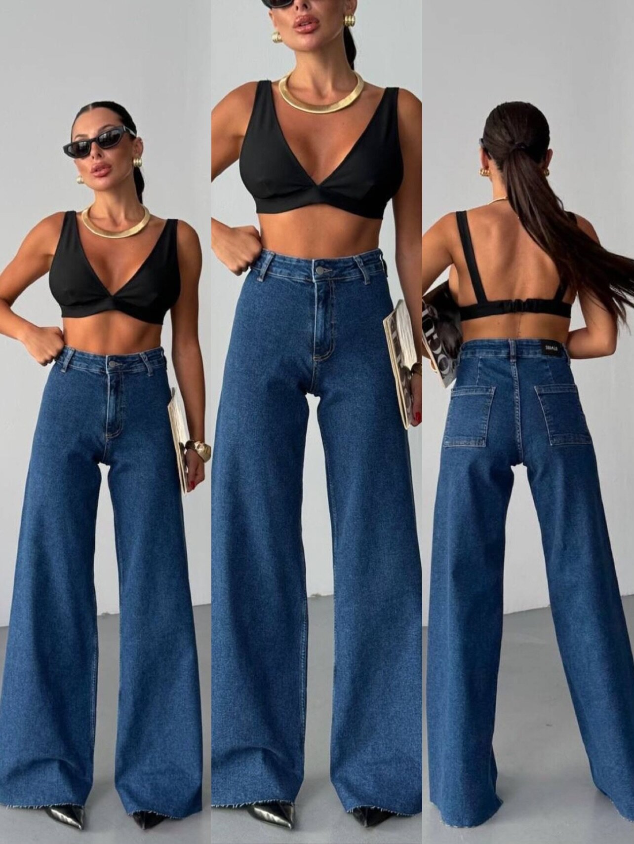 Spodnie Vinder jeans niebieskie 