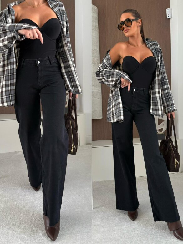 Spodnie Vinder jeans czarne 