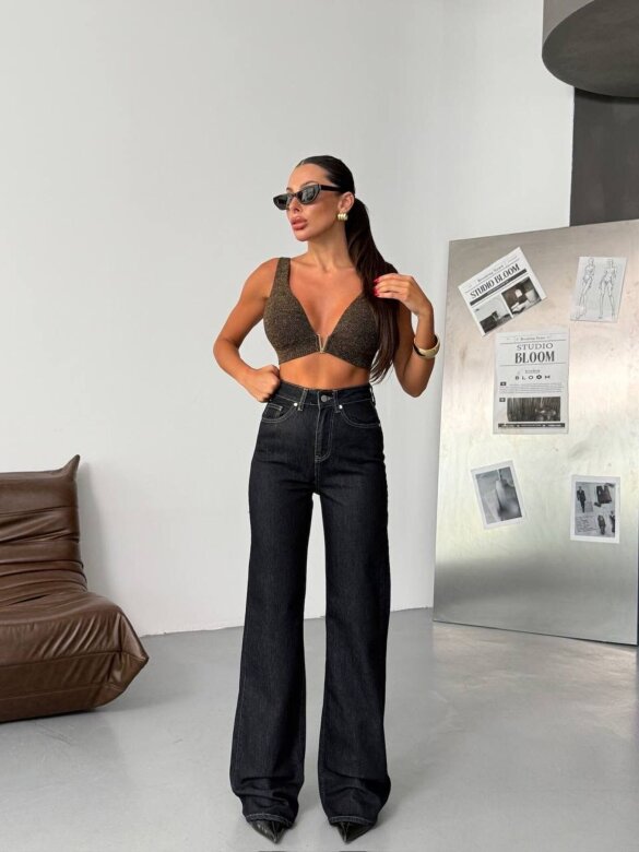 Spodnie Baines jeans ciemnoniebieskie