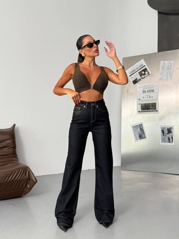 Spodnie Baines jeans ciemnoniebieskie