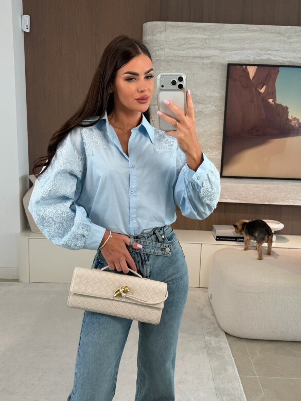 Koszula Ornella błękitna