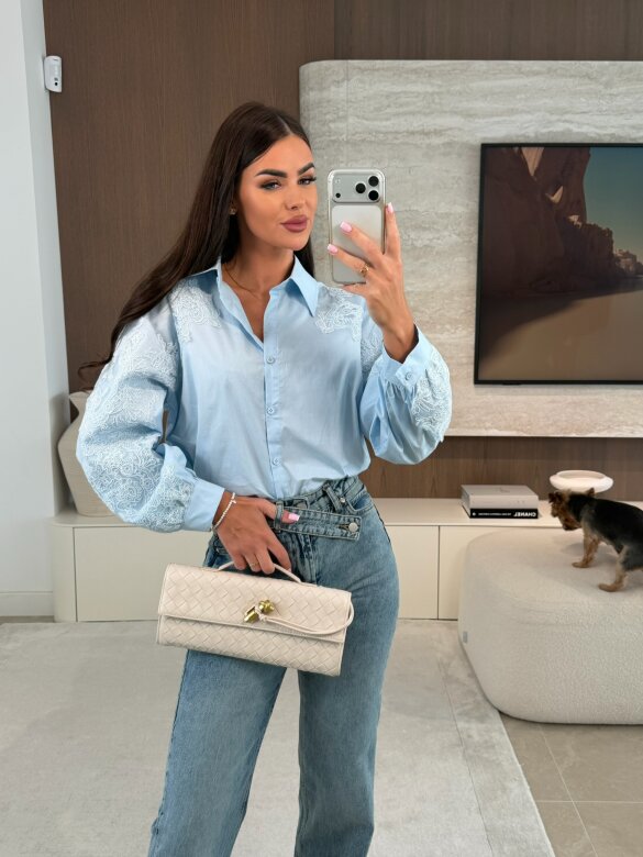 Koszula Ornella błękitna