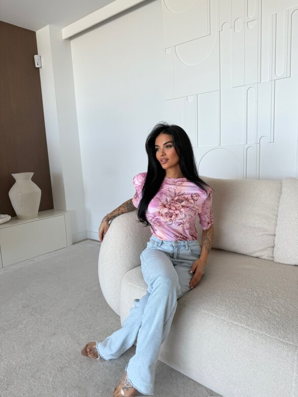 T-shirt Elenne pudrowy 