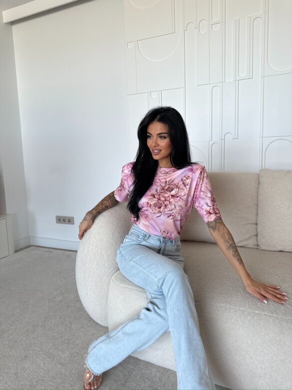 T-shirt Elenne pudrowy 