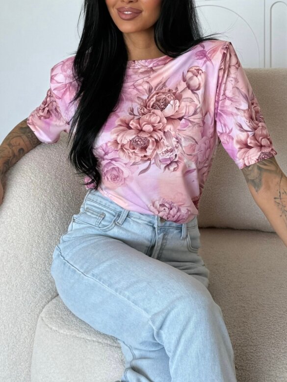 T-shirt Elenne pudrowy 