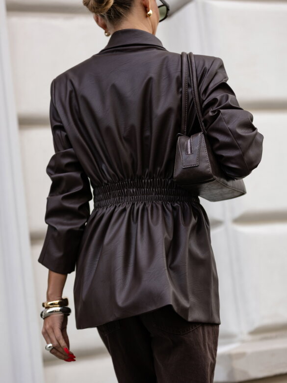 Blazer Rosaria eco leather chocolate