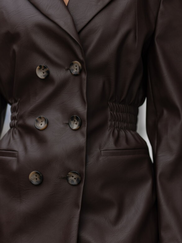 Blazer Rosaria eco leather chocolate