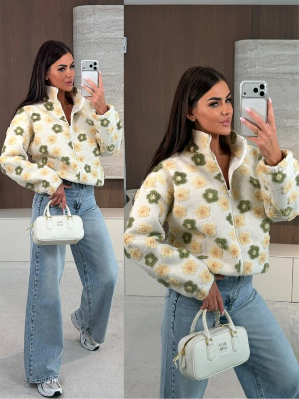 Kurtka Cavelle polarowa ecru