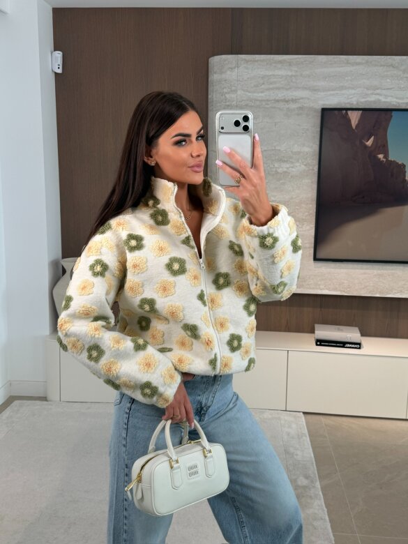 Kurtka Cavelle polarowa ecru