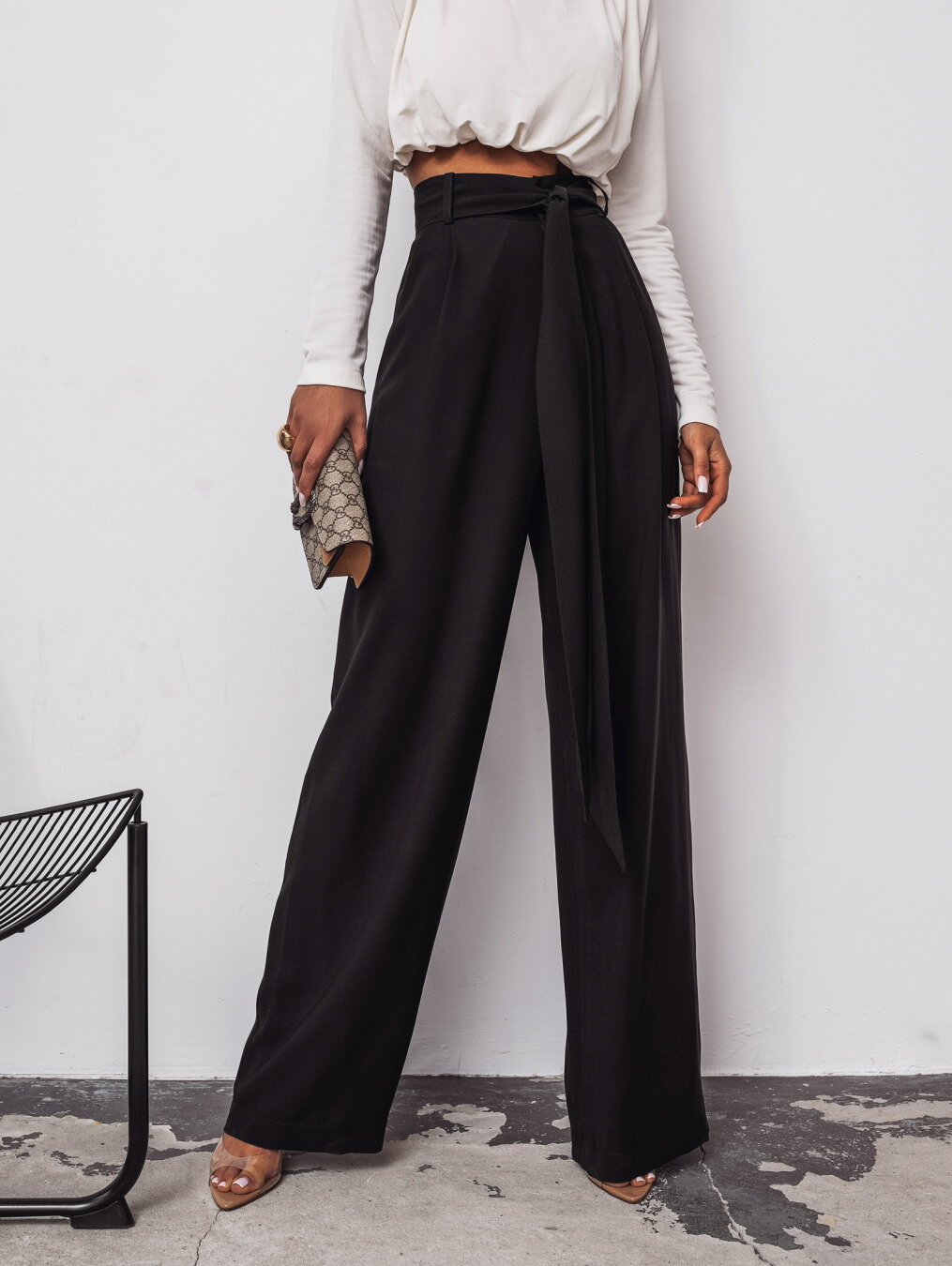 Spodnie Silencio elegant czarne 