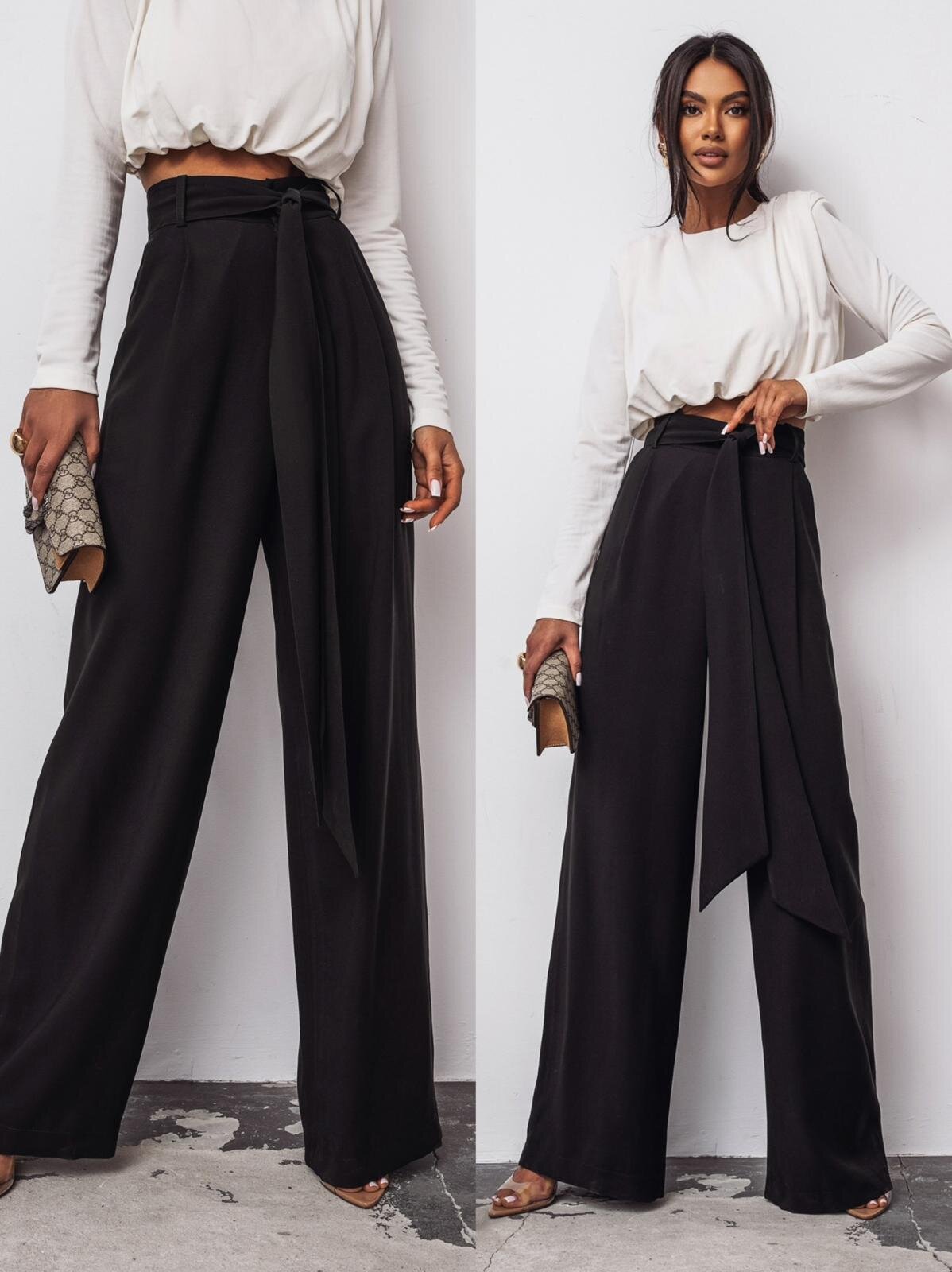 Spodnie Silencio elegant czarne 