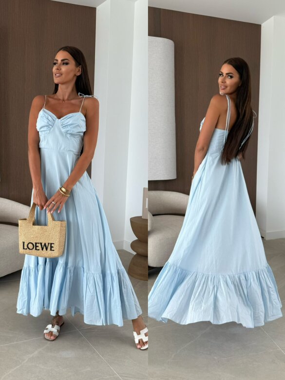 Sukienka Sensual Line maxi błękitna 