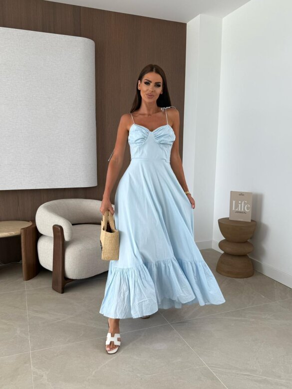 Sukienka Sensual Line maxi błękitna 