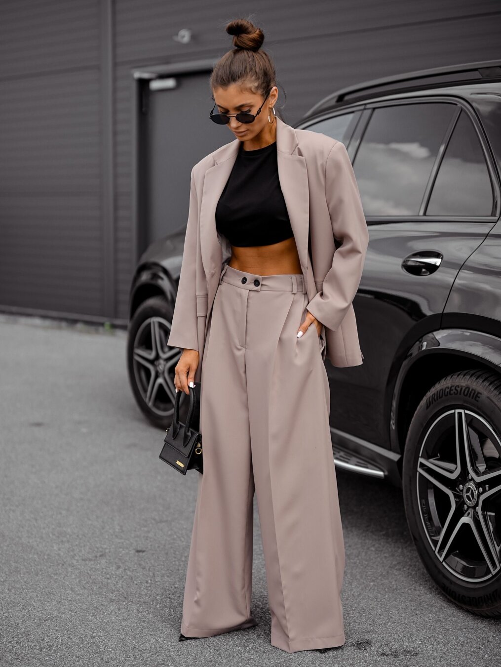 Trousers Dileva elegant beige 3