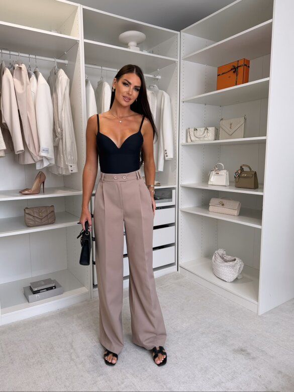 Spodnie Dileva elegant mocca 