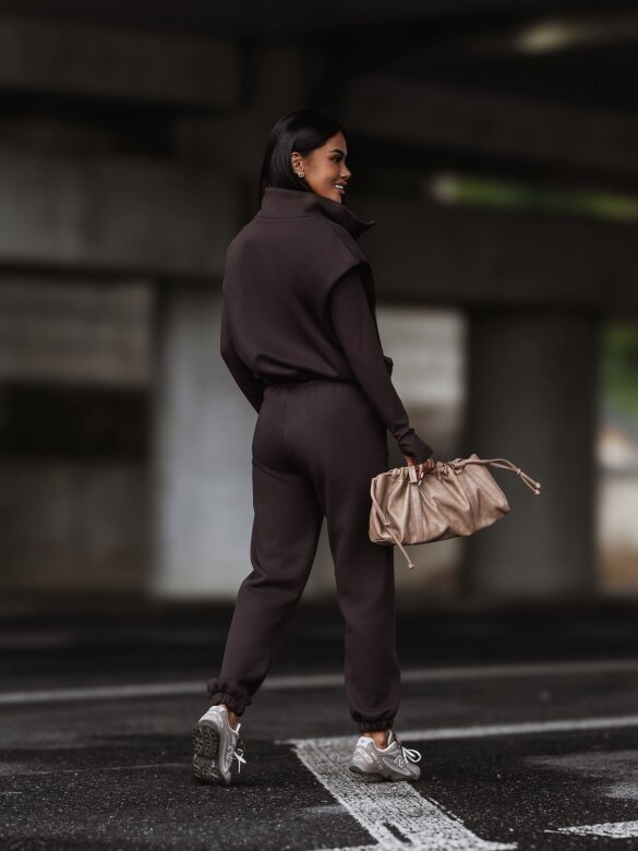 Trousers Canvas cotton  chocolate