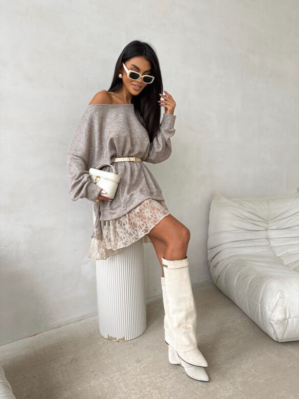 Sukienka Lorinda melanż beż