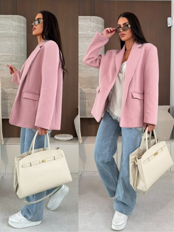 Marynarka Lirro pudrowa