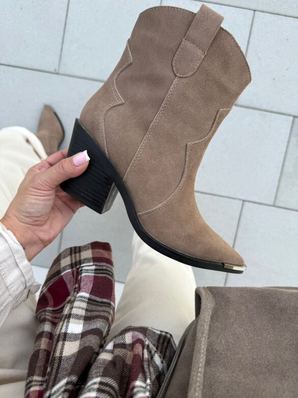 Botki Lorenzo skórzane latte