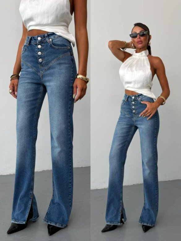 Spodnie Beseo jeans niebieskie 