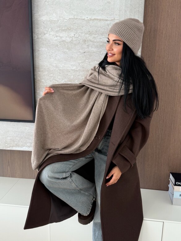 Shawl Cashmere with wool and cashmere latte 