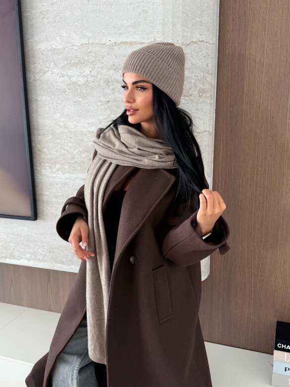 Shawl Cashmere with wool and cashmere latte 