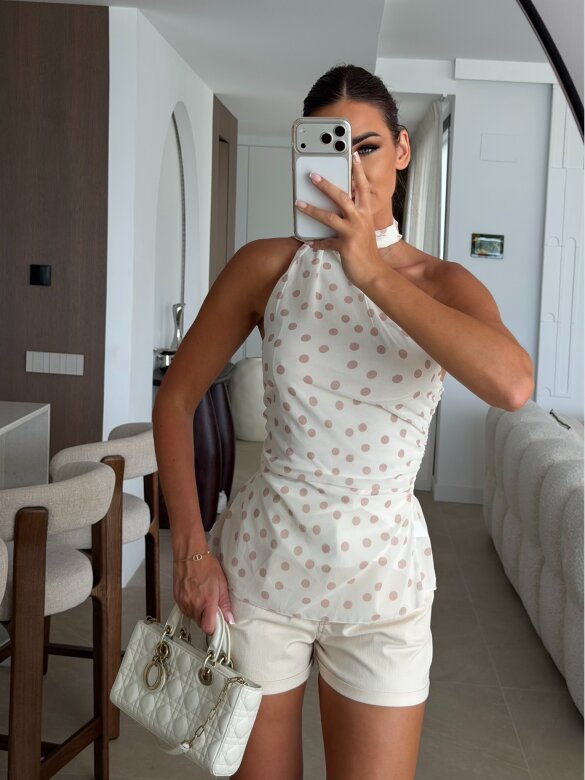 Blouse Velmere ecru-beige