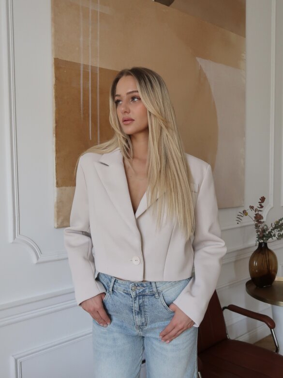 Marynarka Ressa short jasnobeżowa 