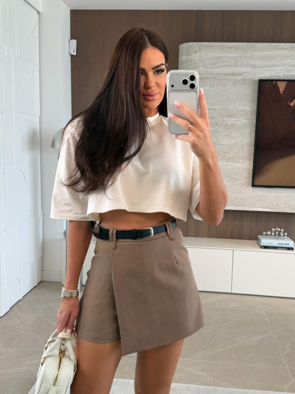 Spódniczko-szorty Lunetti mocca