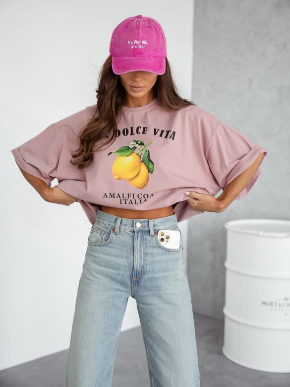 T-shirt La Dolce Vita pudrowy 
