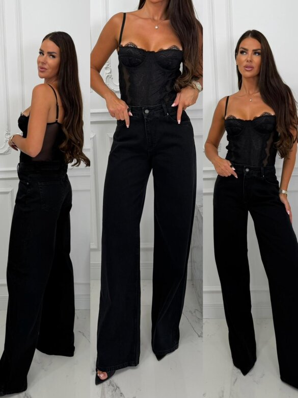 Spodnie Monvero jeans czarne