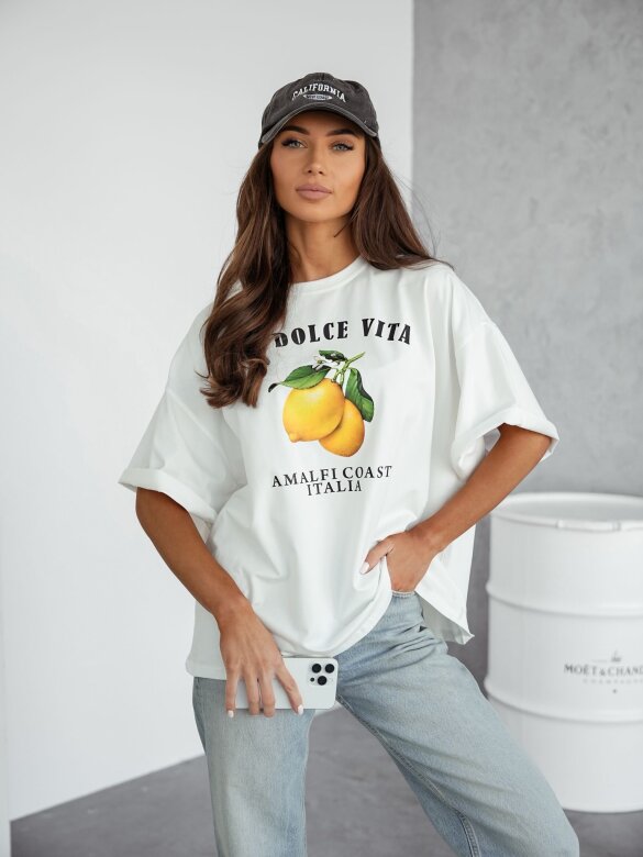 T-shirt La Dolce Vita biały 