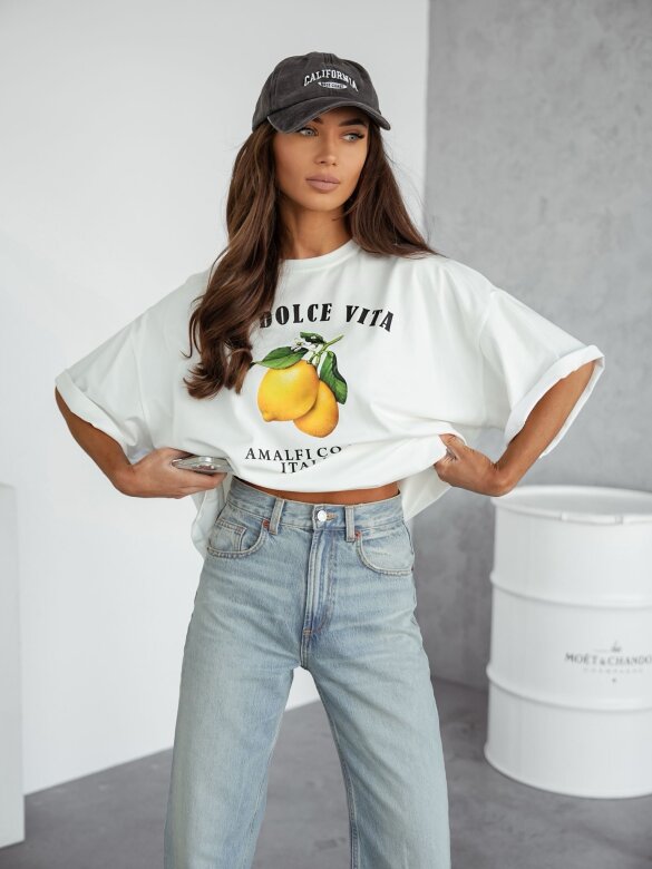 T-shirt La Dolce Vita biały 