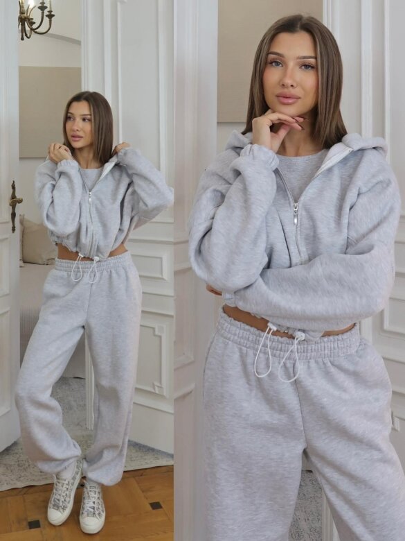 Komplet 2w1 Suzien jasnoszary 