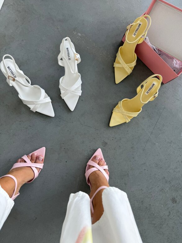 Szpilki Carissa butter yellow