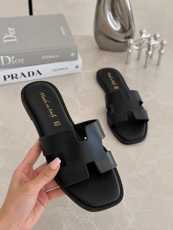 Flip-flops Tolly leather black