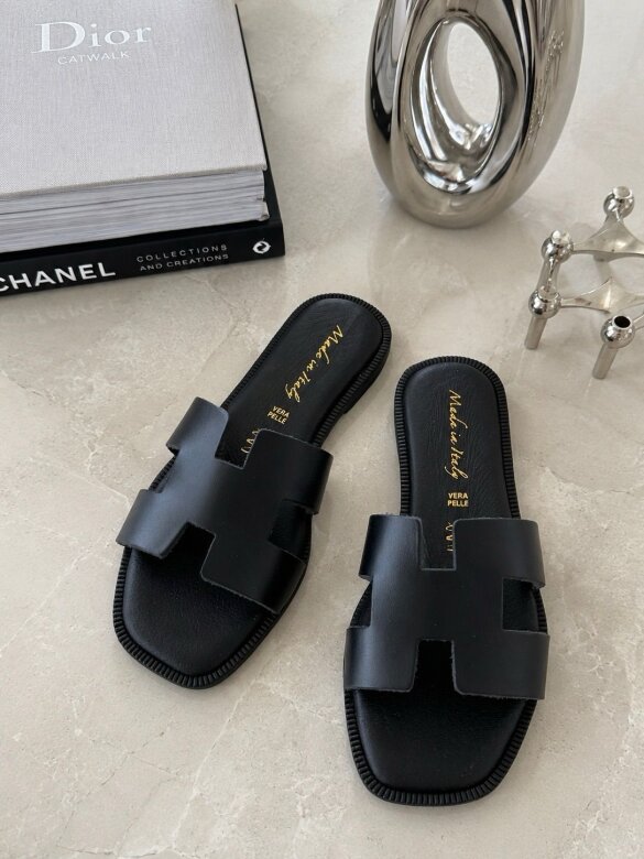 Flip-flops Tolly leather black