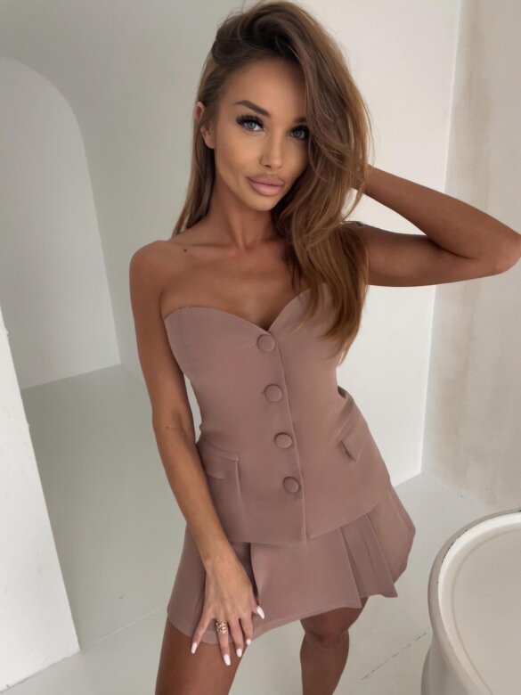 Komplet 2w1 Casual Queen mocca 