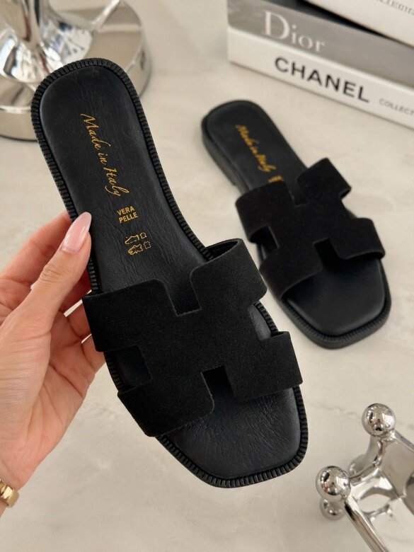 Flip-flops Tolly leather black