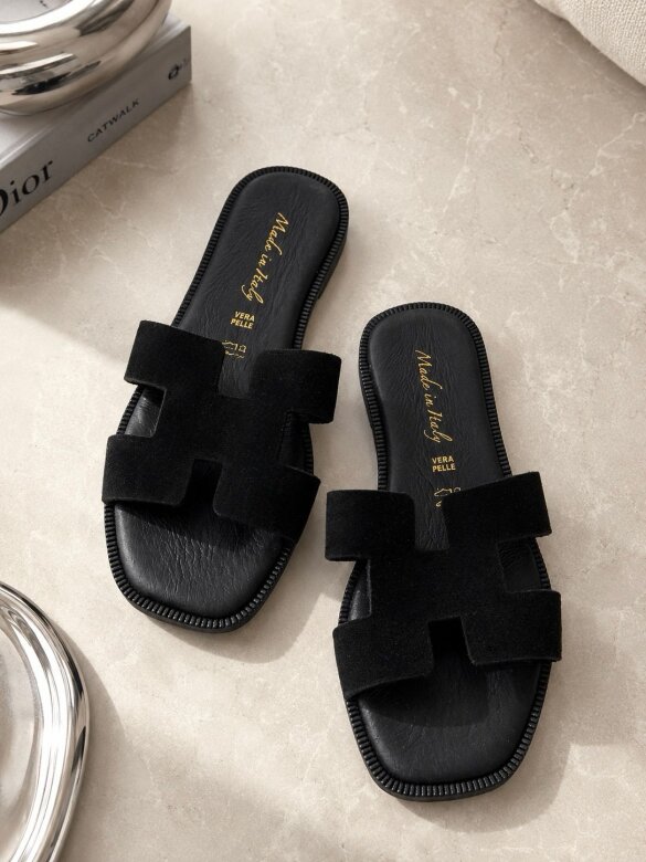 Flip-flops Tolly leather black