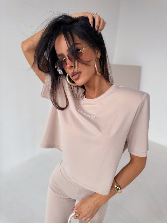 T-shirt Adore beżowy 