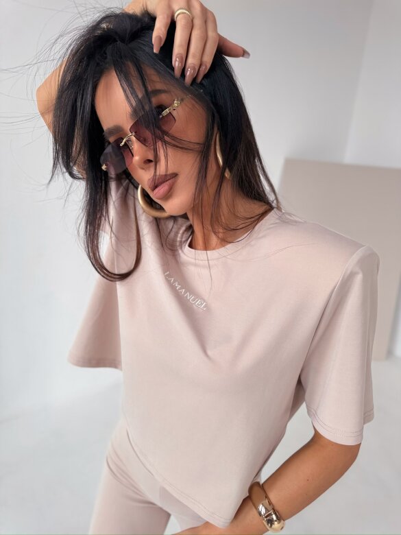 T-shirt Adore beżowy 