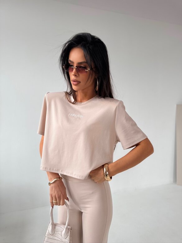 T-shirt Adore beżowy 