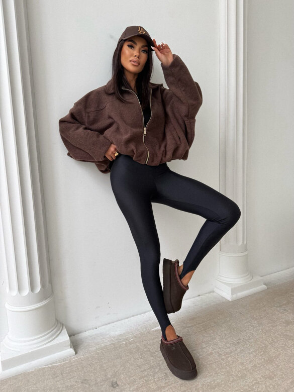 Kurtka Lerry bomberka czekoladowa 