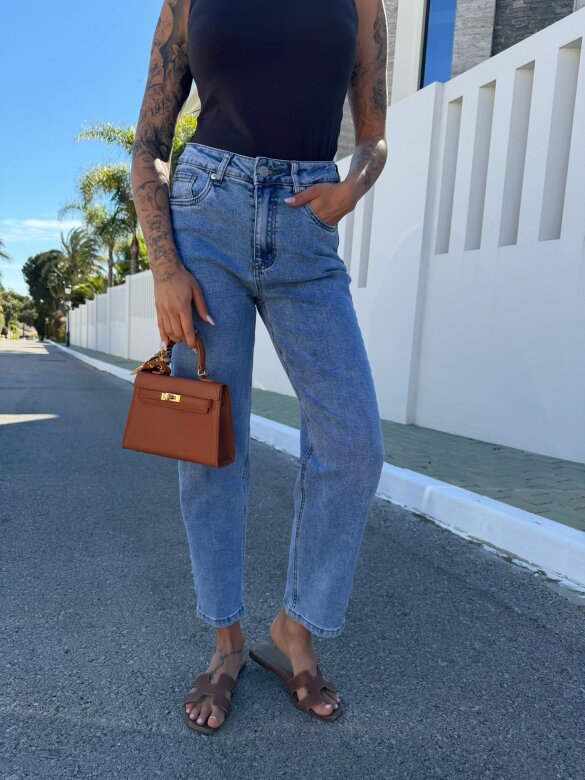 Spodnie Little Heart jeans niebieskie