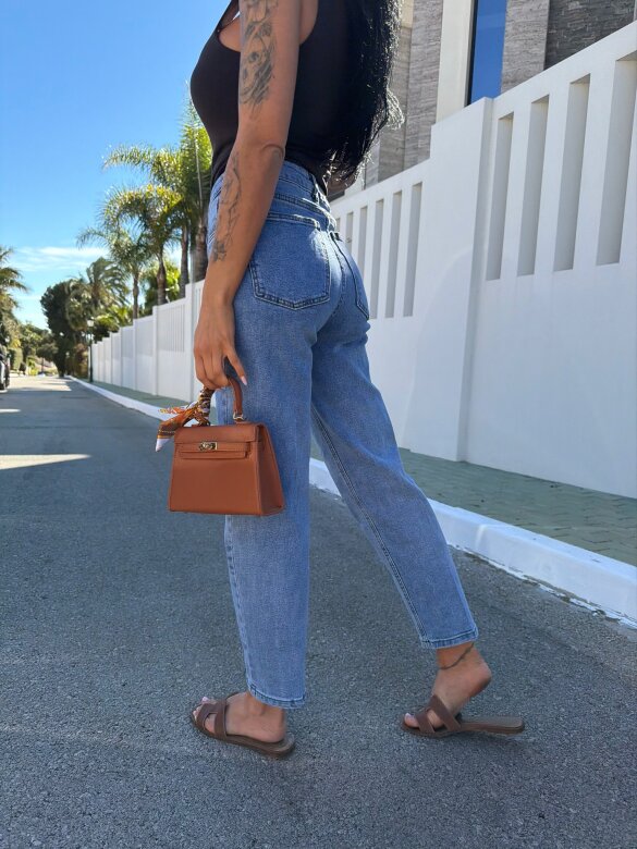 Spodnie Little Heart jeans niebieskie