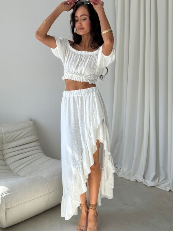Set 2in1 Palm Royale white