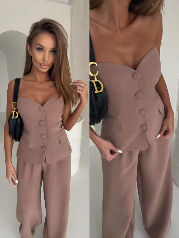 Komplet 2w1 Pastel Aura mocca 